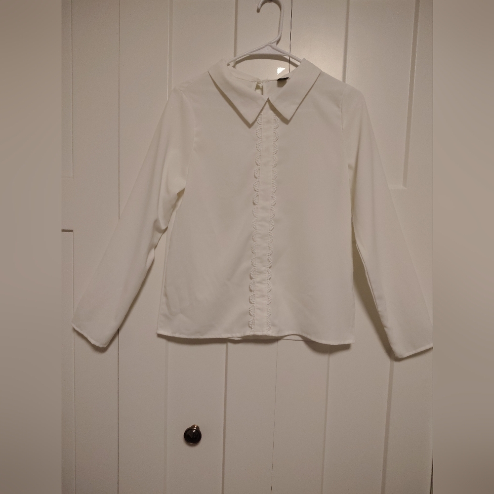 Elegant White Women's Blouse - XS